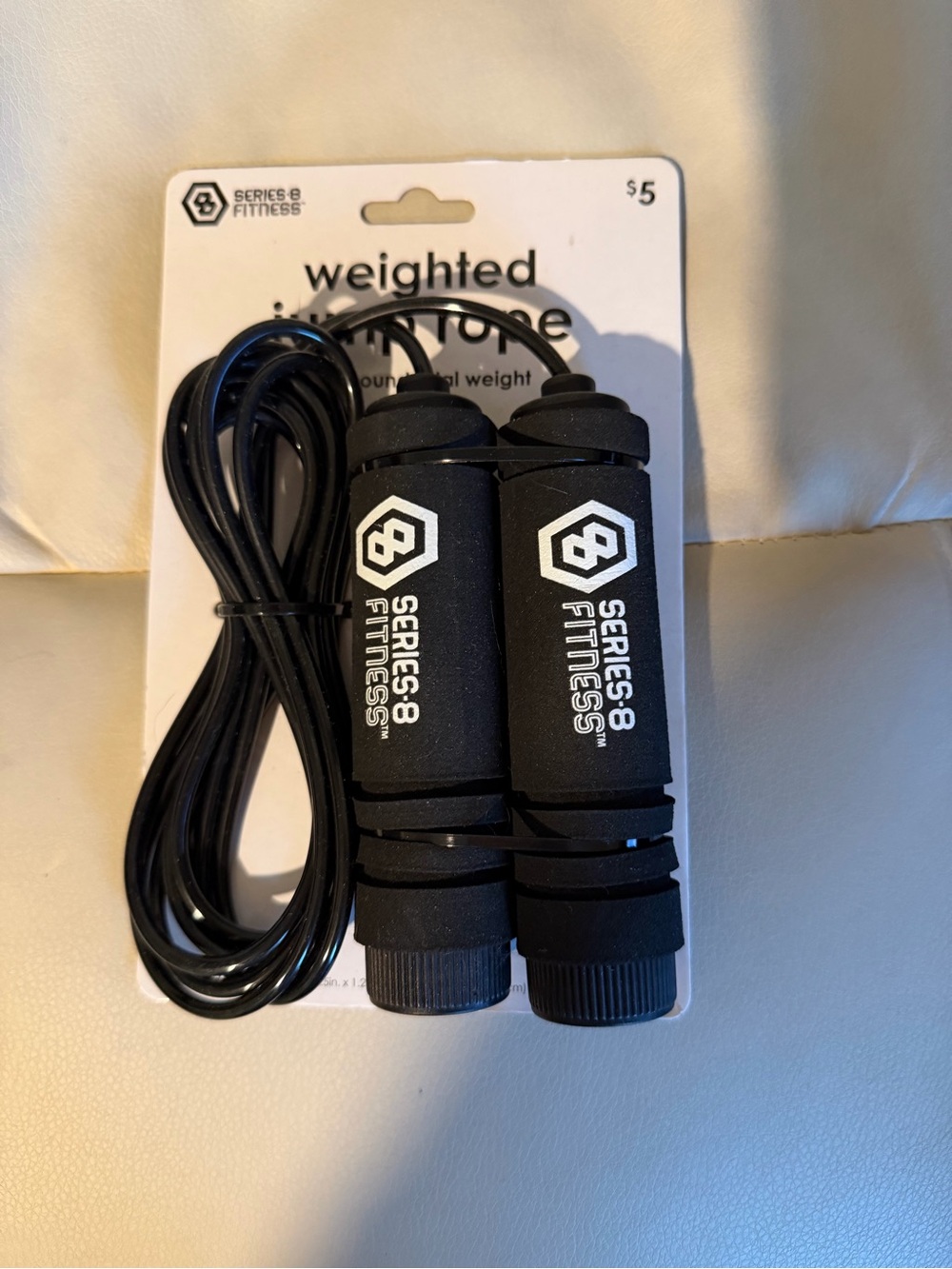 Series 8 Fitness Weighted Jump Rope - Black